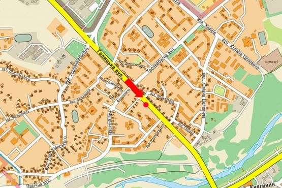 Схема рекламної площини за адресою Галицкая ул. / Витвицкого ул., возле лаборатории "Синево"