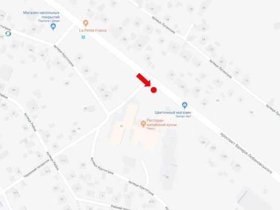 Схема рекламной плоскости по адресу Лобановского пр. (бывш. Краснозвездный пр.), 96, в сторону Демеевская пл. (бывш. Московская пл.)