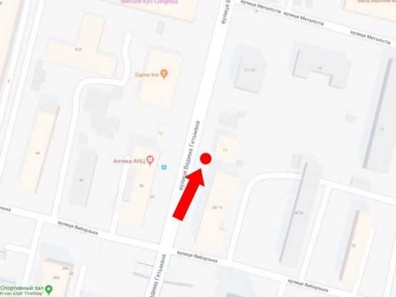 Схема рекламной плоскости по адресу Гетьмана ул., 17, напротив ТРЦ "Космополит", в сторону ст. м. "Шулявская"