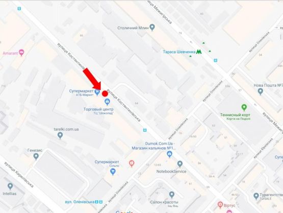 Схема рекламной плоскости по адресу Константиновская ул., 71, возле ТЦ "Шоколад", "АТБ", в центр