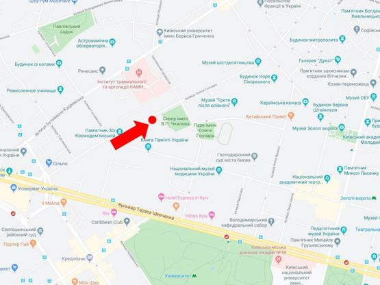 Схема рекламной плоскости по адресу Гончара ул. 59, в сторону ул. Ярославов Вал