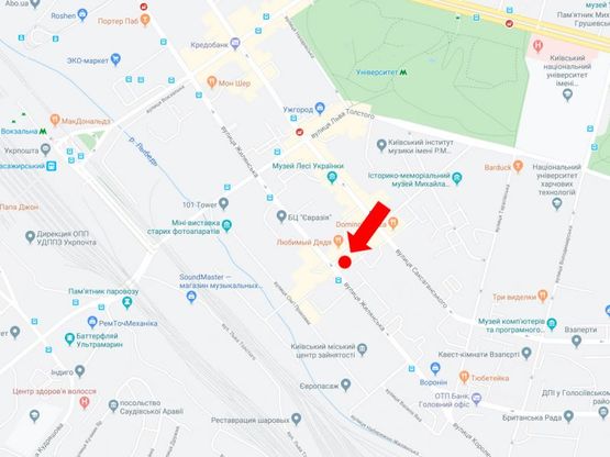 Схема рекламной плоскости по адресу Паньковская ул. 27/78 - ул. Жилянская, в сторону ул. Жилянской