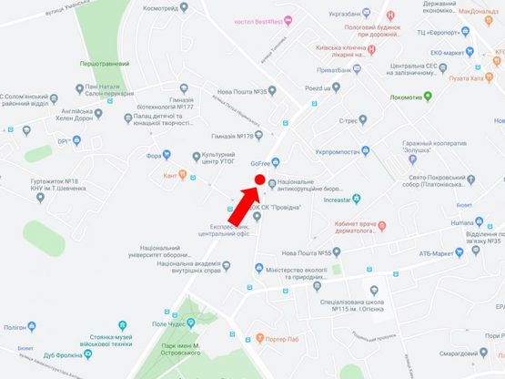 Схема рекламної площини за адресою Воздухофлотский пр. 23 - ул. Сурикова, на светофоре, поворот на "Мегамаркет", в сторону пр. Победы