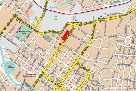 Схема рекламной плоскости по адресу Б. Перспективная ул. (бывш. Маркса ул.) / Егорова ул., напротив гостиницы "Европа"