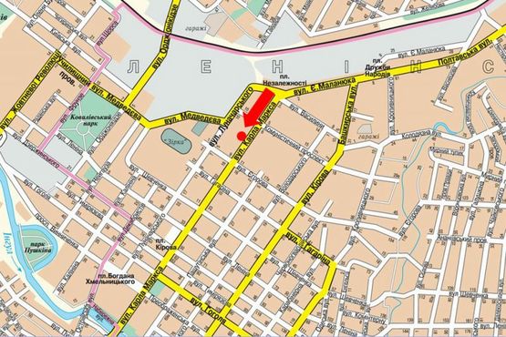 Схема рекламной плоскости по адресу Б. Перспективная ул. (бывш. Маркса ул.), 10, возле магазина "Music Brand"