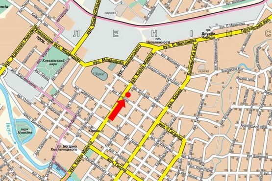 Схема рекламной плоскости по адресу Б. Перспективная ул. (бывш. Маркса ул.) / Гагарина ул., возле "Райффайзен Банк Аваль"