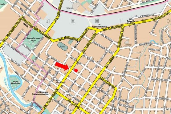 Схема рекламной плоскости по адресу Шевченко ул., 15