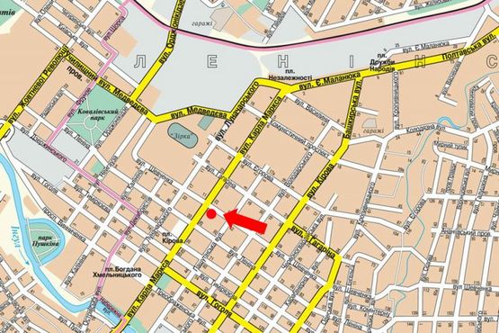 Схема рекламной плоскости по адресу Шевченко ул. / Б. Перспективная ул. (бывш. Маркса ул.), 34/25