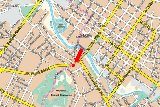 Схема рекламной плоскости по адресу Соборная ул. (бывш. 50-летия Октября ул.), 80, напротив