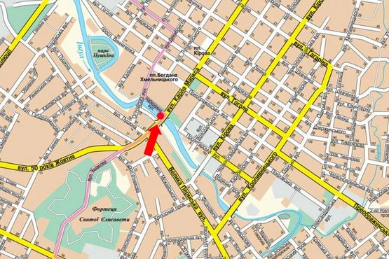 Схема рекламної площини за адресою Б. Перспективная ул. (бывш. Маркса ул.) / Васильевский пер.