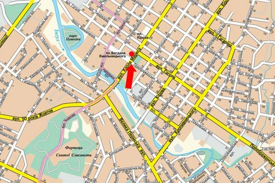 Схема рекламной плоскости по адресу Б. Перспективная ул. (бывш. Маркса ул.), 46/91, возле ТЦ "DEPOt Center", супермаркетов "АТБ", "Prostor"