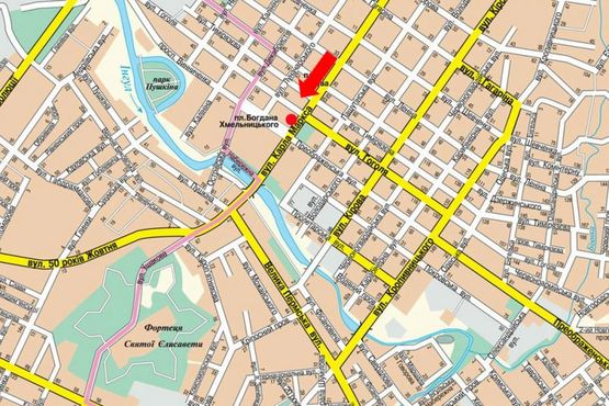 Схема рекламної площини за адресою Б. Перспективная ул. (бывш. Маркса ул.), 46/91, возле ТЦ "DEPOt Center", супермаркетов "АТБ", "Prostor"