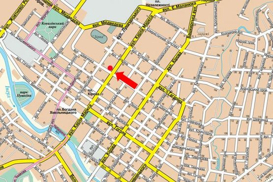 Схема рекламной плоскости по адресу Шевченко ул. / Б. Перспективная ул. (бывш. Маркса ул.), 32/11, возле супермаркета "Фокстрот"