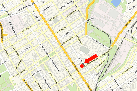 Схема рекламной плоскости по адресу Первомайская ул., 47/17 / ул. Гагарина
