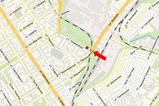 Схема рекламной плоскости по адресу Холоменюка ул. / ул. Леонова, возле жд вокзала, остановки