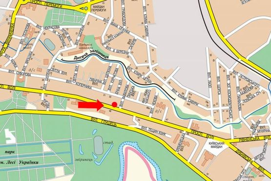 Схема рекламної площини за адресою Воли пр., 35, возле Кристалбанка, из центра