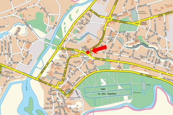 Схема рекламной плоскости по адресу Воли пр. / Театральная пл., напротив ЦУМа, супермаркетов "Сильпо", "Эльдорадо"