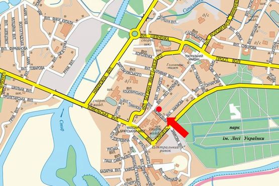 Схема рекламной плоскости по адресу Левчановской ул. (бывш. Медведева ул.), возле здания суда