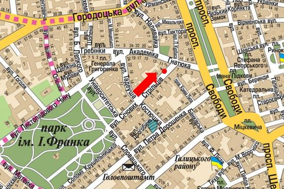 Схема рекламної площини за адресою Сечевых Стрельцов ул., 4