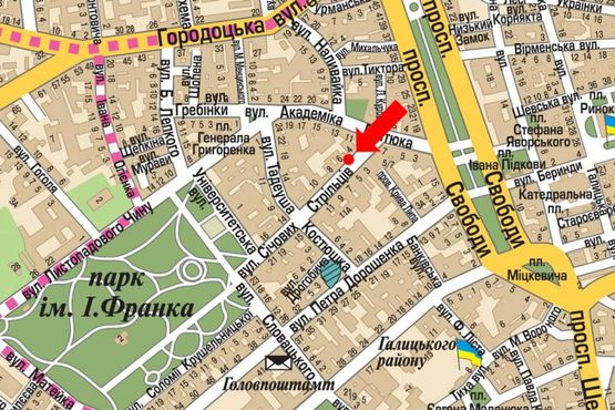 Схема рекламной плоскости по адресу Сечевых Стрельцов ул., 6