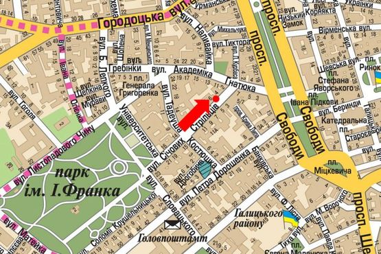 Схема рекламної площини за адресою Сечевых Стрельцов ул., 6