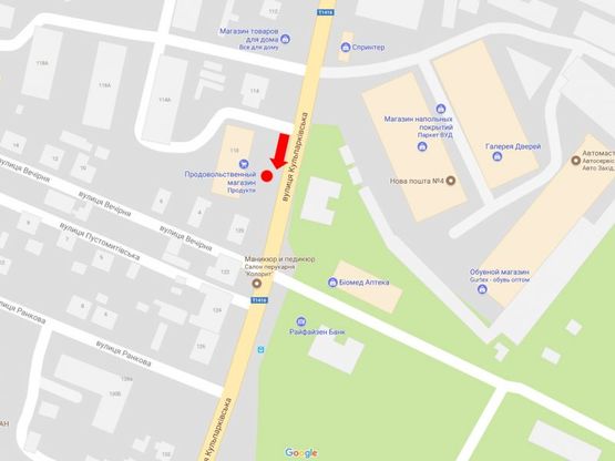 Схема рекламной плоскости по адресу Кульпарковская ул., 118