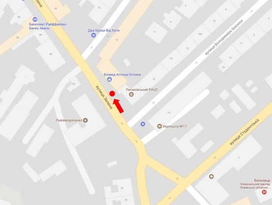 Схема рекламной плоскости по адресу Зеленая ул., 77 - ул. Львовводоканал