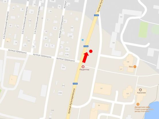 Схема рекламної площини за адресою Кульпарковская ул., 123, ост. ул. Щирецкая