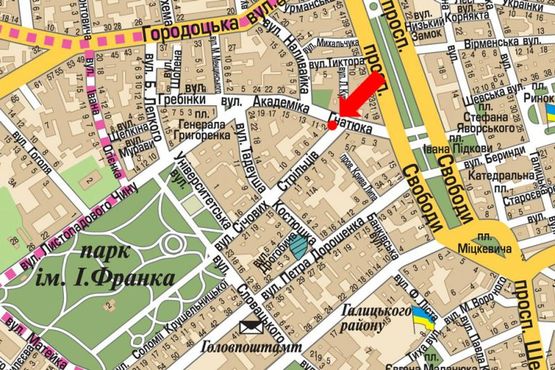 Схема рекламной плоскости по адресу Сечевых Стрельцов ул. / Гнатюка ул., ТЦ "Элит"