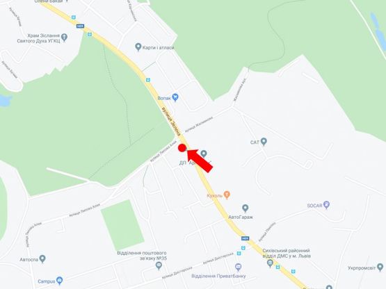 Схема рекламной плоскости по адресу Зеленая ул. 130 - ул. Липовая Аллея, (ост. "Липовая Аллея"), в центр