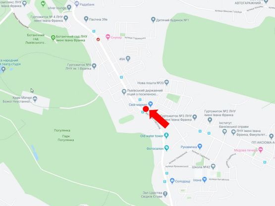 Схема рекламной плоскости по адресу Пасечна ул., 59 (ост. "Майоровка"), в центр