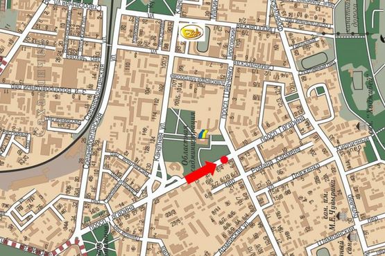 Схема рекламної площини за адресою Гагарина пр. / Шевченко пр., разделитель, №1, от Сегедской ул.