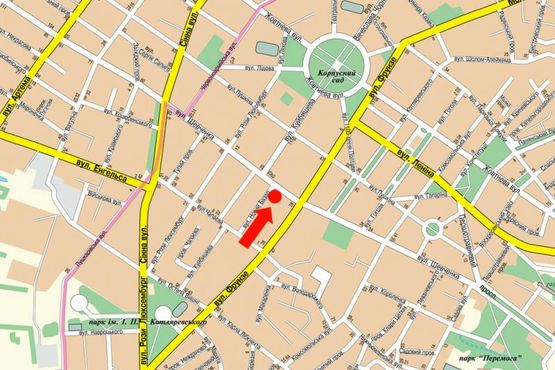 Схема рекламної площини за адресою Шевченко ул. / Новий Базар ул., 1, Центральный рынок, возле магазина "Обувной Бум"