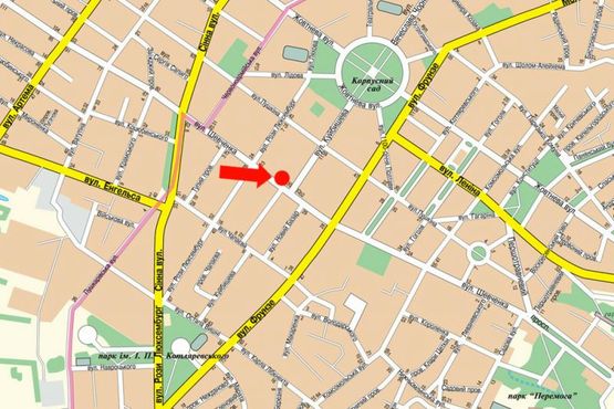 Схема рекламної площини за адресою Шевченко ул., 56,  Центральный рынок, возле магазина "Астера"