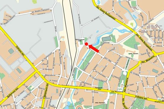 Схема рекламной плоскости по адресу Мира пр., возле магазина "Венето"