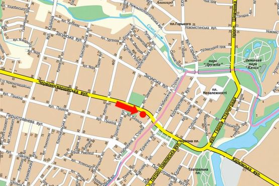 Схема рекламной плоскости по адресу Ильинская ул. (бывш. Красногвардейская ул.), 5, в сторону 1-ой Набережной ул. реки Стрелки