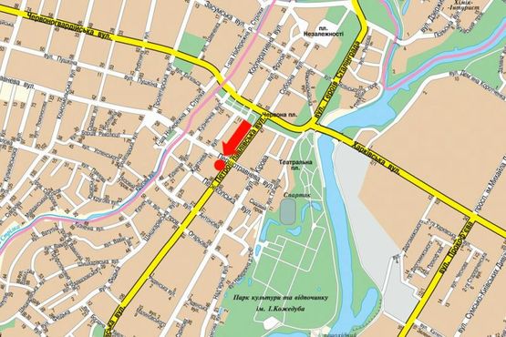 Схема рекламной плоскости по адресу Петропавловская ул., 60, в сторону Перекопской ул.