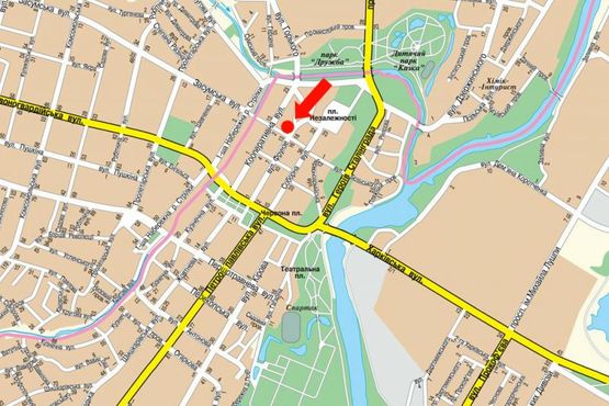 Схема рекламной плоскости по адресу Воскресенская ул. (бывш. Фрунзе ул.) / 9-го Мая пер.