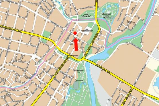 Схема рекламной плоскости по адресу Воскресенская ул. (бывш. Фрунзе ул.) / 9-го Мая пер.