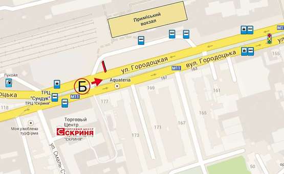 Схема рекламной плоскости по адресу Городоцька К1 ( приміський вокзал, напроти привокзальний ринок ст. Б верхній №3 )