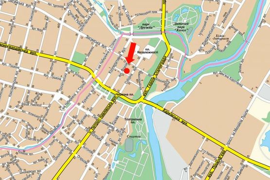 Схема рекламной плоскости по адресу Воскресенская ул. (бывш. Фрунзе ул.), 12 / Терезова ул.