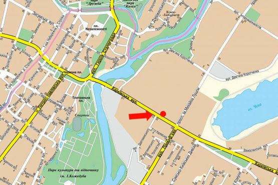 Схема рекламной плоскости по адресу Харьковская ул., возле супермаркетов "Billa", "Фокстрот", "Watsons"