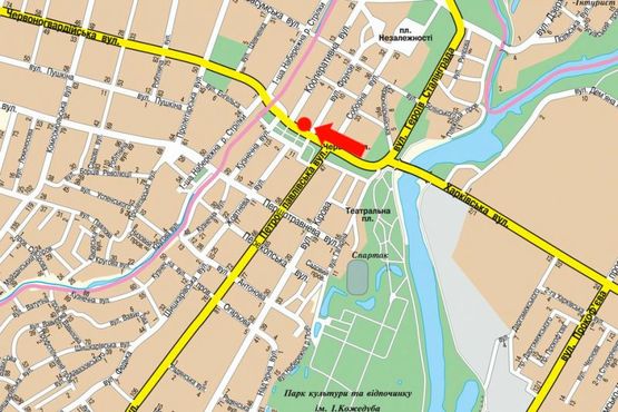 Схема рекламної площини за адресою Покровская пл. (бывш. Красная пл.), возле гостиницы "Украина" (№3)