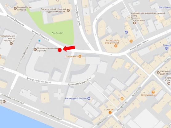 Схема рекламной плоскости по адресу Почтовая пл., в сторону пл. Дружбы Народов, остановка