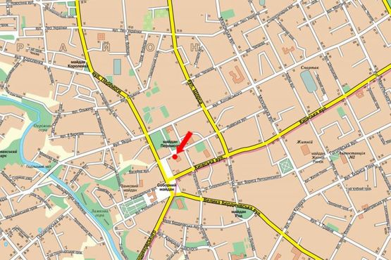 Схема рекламної площини за адресою Победы пл., 2, возле Налоговой