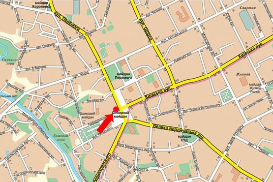 Схема рекламной плоскости по адресу Соборная пл. / ул. Кафедральная, возле БТА банка, Суда