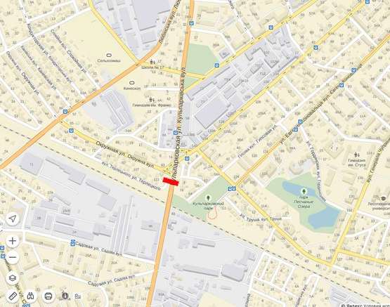 Схема рекламной плоскости по адресу вул. Кульпарківська - Антоновича - Окружна (міст)