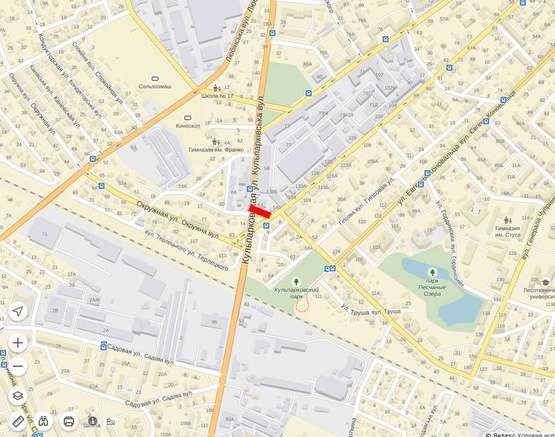 Схема рекламной плоскости по адресу Кульпарківська -  Актоновича (з-д "Кінескоп", правий)