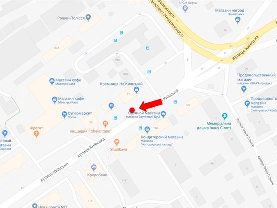 Схема рекламної площини за адресою Киевская ул.,  91, остановка "Автовокзал", в центр