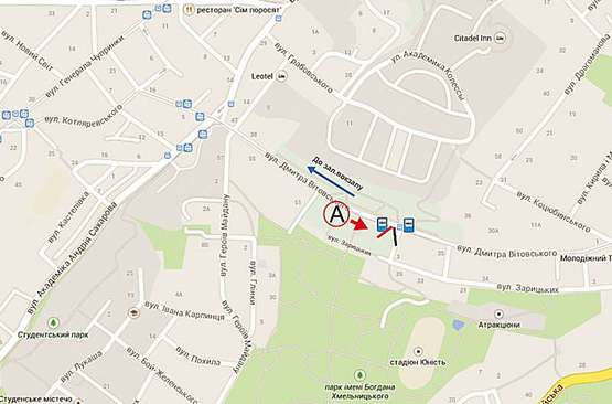 Схема рекламной плоскости по адресу Вітовського, 47 (до пл. Ів.Франка)